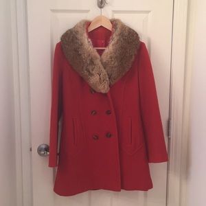Vintage Red Fur Jacket